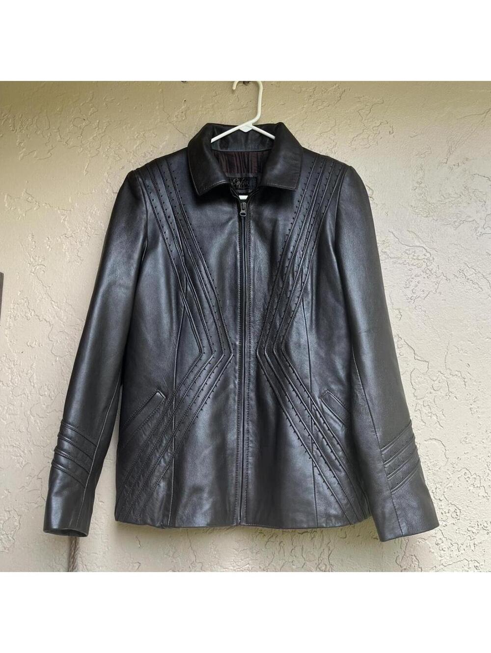 Women's Black and Brown Jacket